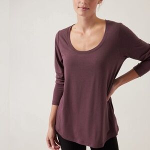 ATHLETA Stratus II Top Burgundy Size Small